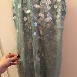 STAUD Shimmering Maxi Dress in Aqua